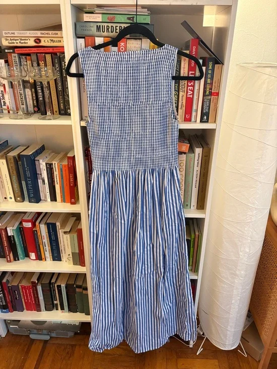 Hill House Home Cosima Nap Dress in Blueberry Stripe, size S - Picture 5 of 7